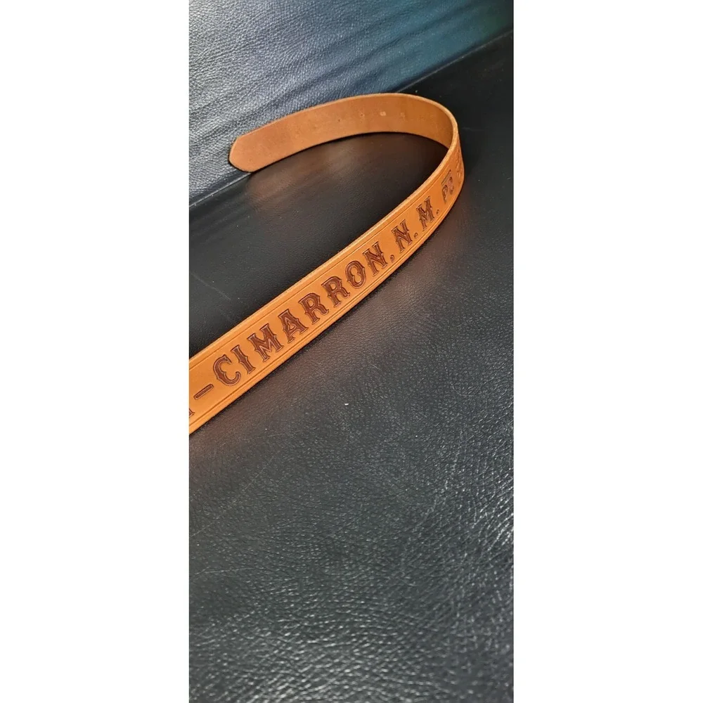 Vintage Boy Scouts BSA‎ Philmont Ranch Tooled Leather Belt & Buckle ~ Size 36